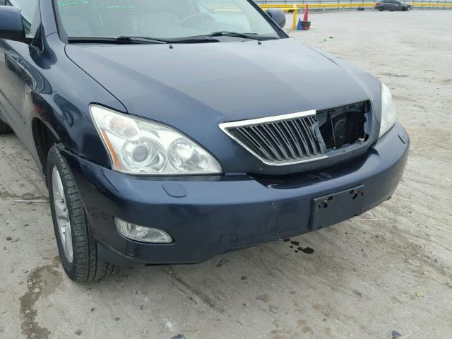 2T2HA31U05C060792 - 2005 LEXUS RX 330 BLUE photo 9