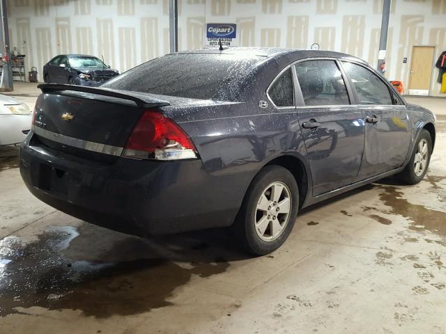 2G1WT58N081297035 - 2008 CHEVROLET IMPALA LT BLUE photo 4