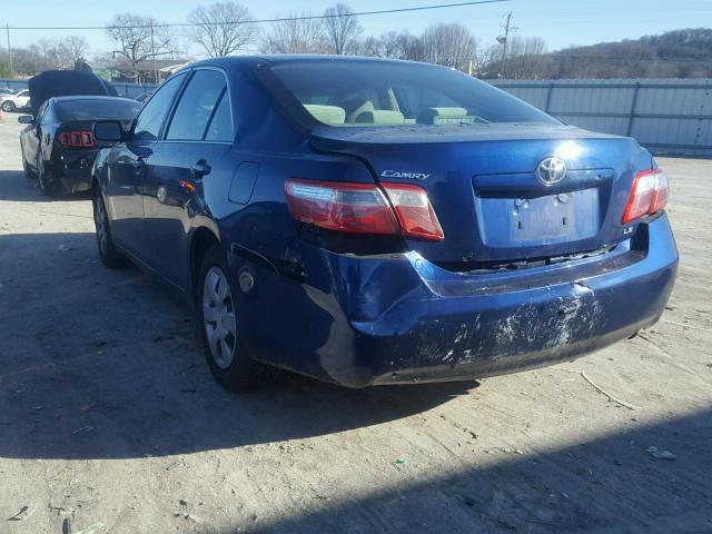 4T1BE46K68U229728 - 2008 TOYOTA CAMRY CE BLUE photo 3