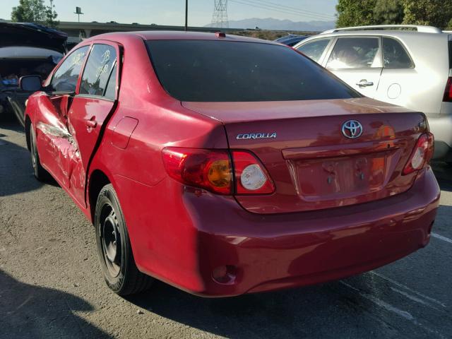 2T1BU4EEXAC397362 - 2010 TOYOTA COROLLA BA RED photo 3