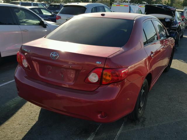 2T1BU4EEXAC397362 - 2010 TOYOTA COROLLA BA RED photo 4