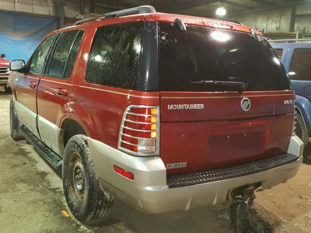 4M2ZU86W02ZJ22842 - 2002 MERCURY MOUNTAINEE MAROON photo 3