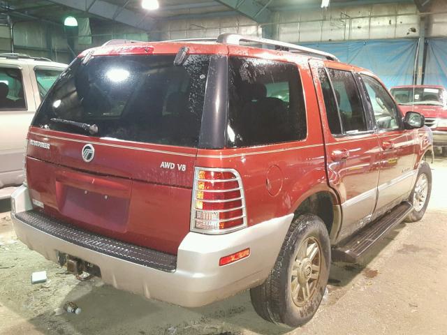 4M2ZU86W02ZJ22842 - 2002 MERCURY MOUNTAINEE MAROON photo 4