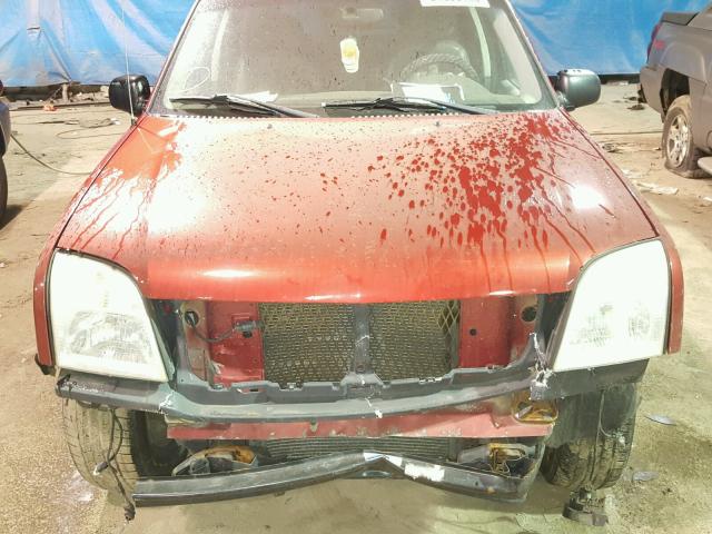 4M2ZU86W02ZJ22842 - 2002 MERCURY MOUNTAINEE MAROON photo 7