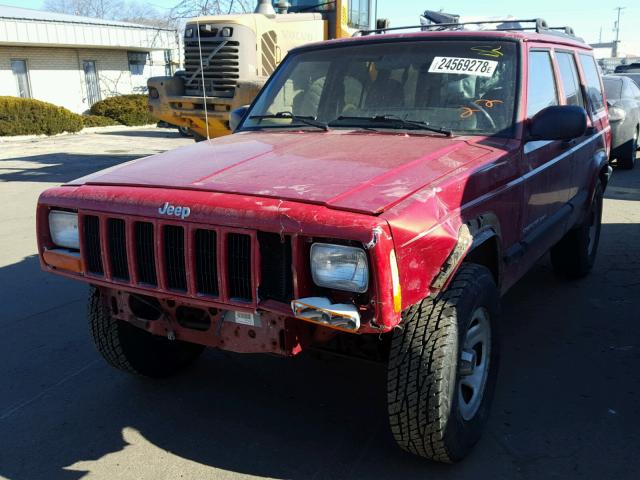 1J4FF68S1XL638813 - 1999 JEEP CHEROKEE S RED photo 2