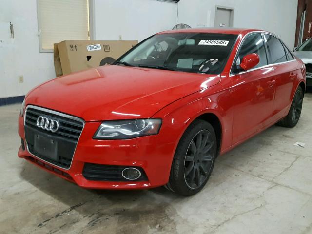 WAUEFAFL3AN034396 - 2010 AUDI A4 PREMIUM RED photo 2