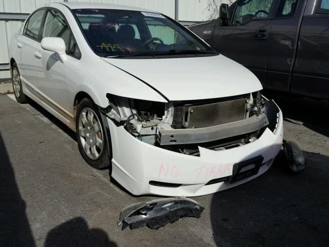 19XFA16579E037616 - 2009 HONDA CIVIC LX WHITE photo 1