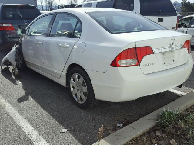 19XFA16579E037616 - 2009 HONDA CIVIC LX WHITE photo 3