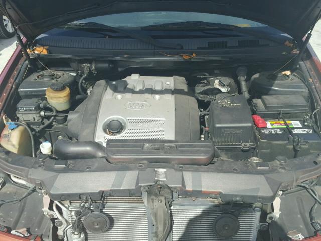 KNDUP132256721943 - 2005 KIA SEDONA EX ORANGE photo 7