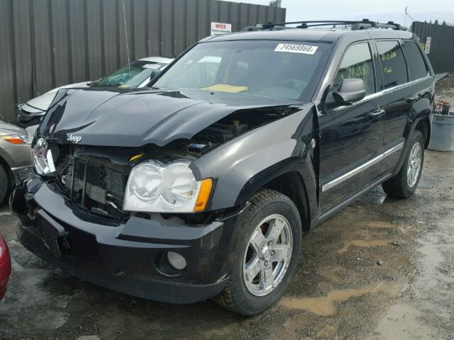 1J4HR58N45C664064 - 2005 JEEP GRAND CHER BLACK photo 2