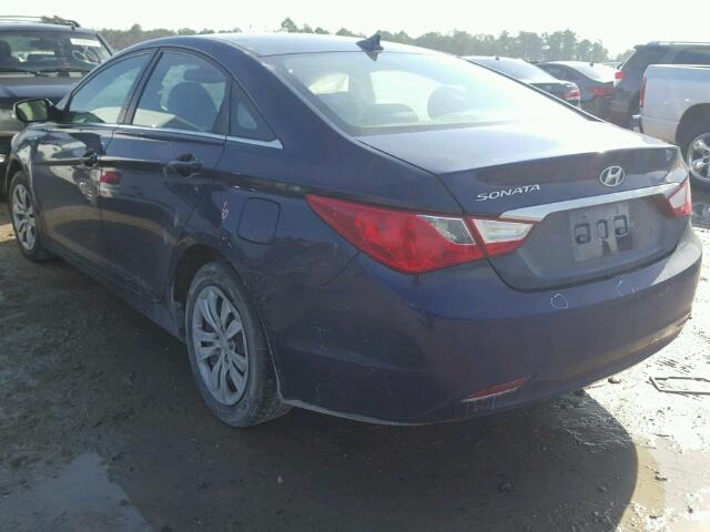 5NPEB4AC4CH436678 - 2012 HYUNDAI SONATA GLS BLUE photo 3