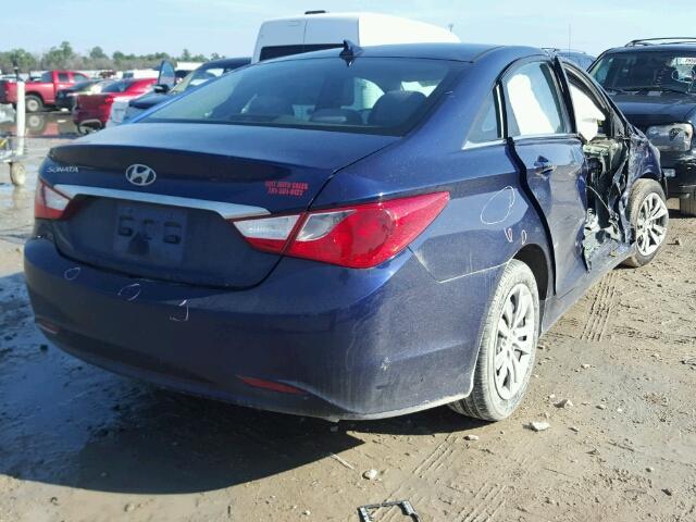 5NPEB4AC4CH436678 - 2012 HYUNDAI SONATA GLS BLUE photo 4