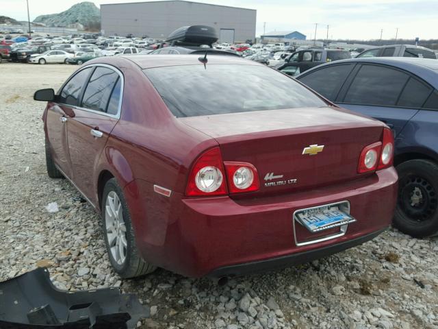 1G1ZE5EB4AF234259 - 2010 CHEVROLET MALIBU LTZ MAROON photo 3