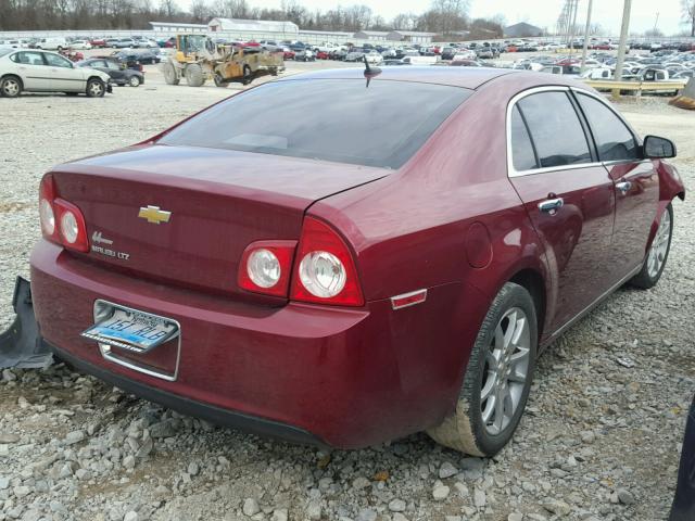 1G1ZE5EB4AF234259 - 2010 CHEVROLET MALIBU LTZ MAROON photo 4