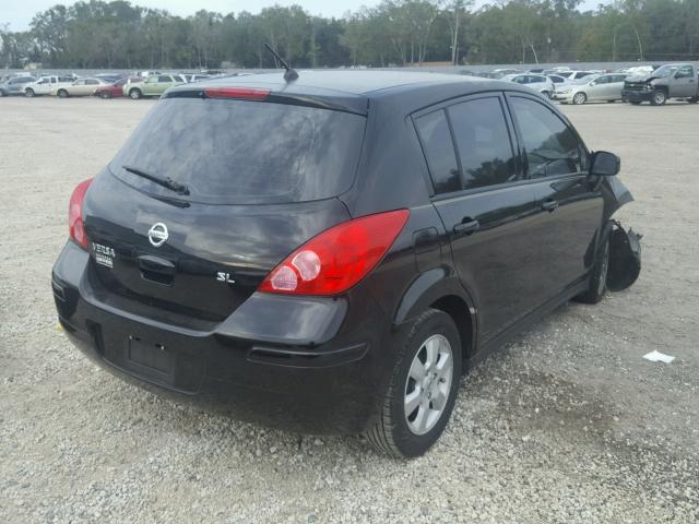 3N1BC13E58L427835 - 2008 NISSAN VERSA S BLACK photo 4