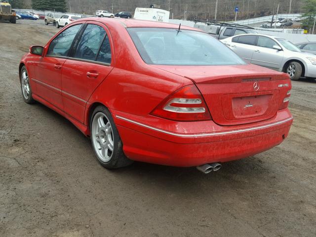 WDBRF65J12F160722 - 2002 MERCEDES-BENZ C 32 AMG K RED photo 3