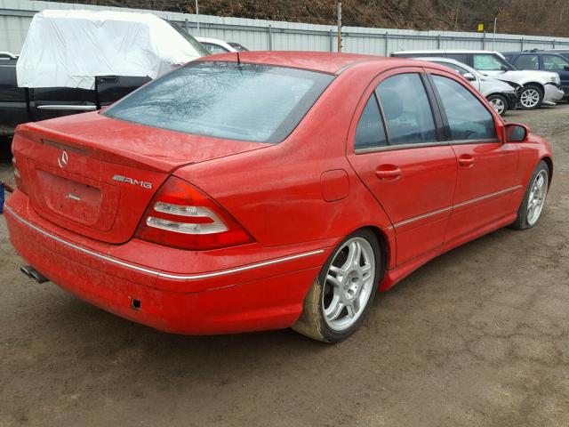 WDBRF65J12F160722 - 2002 MERCEDES-BENZ C 32 AMG K RED photo 4