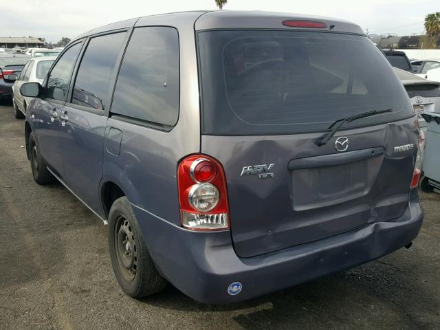 JM3LW28A860564791 - 2006 MAZDA MPV WAGON GRAY photo 3