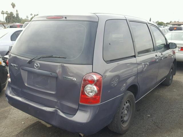 JM3LW28A860564791 - 2006 MAZDA MPV WAGON GRAY photo 4