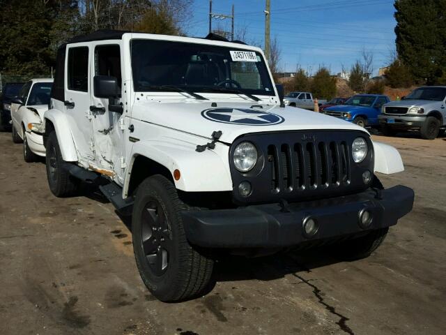 1C4BJWDG8GL225985 - 2016 JEEP WRANGLER U WHITE photo 1