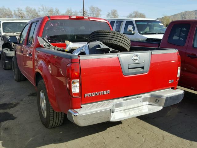 1N6AD07U87C401433 - 2007 NISSAN FRONTIER C RED photo 3