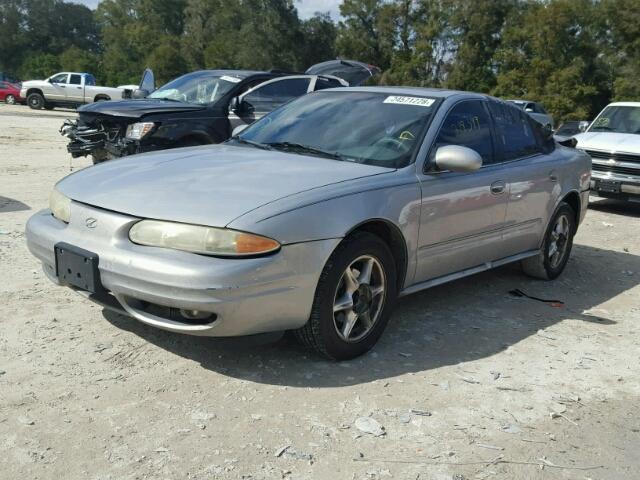 1G3NF52EXYC355925 - 2000 OLDSMOBILE ALERO GLS SILVER photo 2