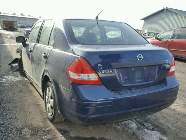 3N1CC1APXAL386844 - 2010 NISSAN VERSA S BLUE photo 3