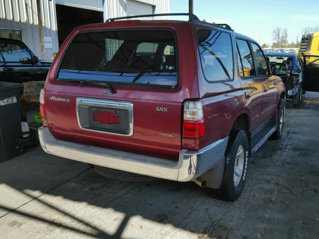 JT3GN86R620254551 - 2002 TOYOTA 4RUNNER SR RED photo 4