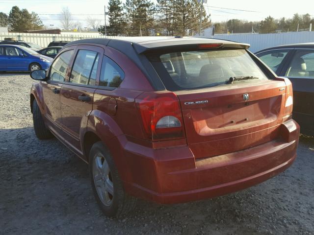 1B3HB48B48D730042 - 2008 DODGE CALIBER SX RED photo 3