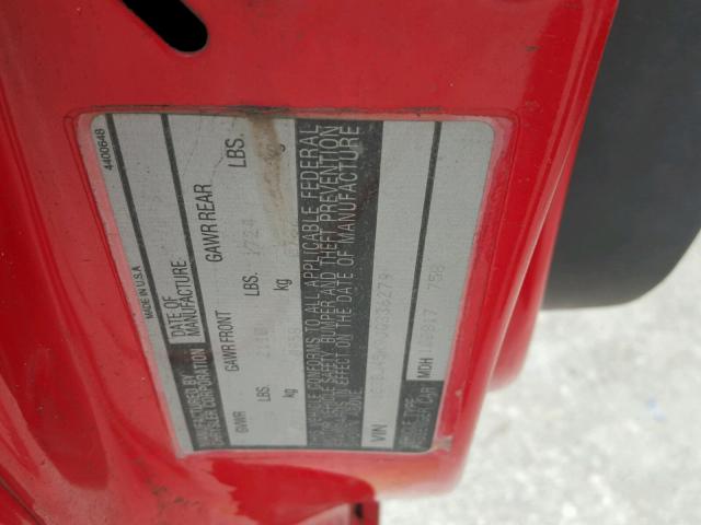 1C3BJ45K9JG336279 - 1988 CHRYSLER LEBARON 红色 照片 10