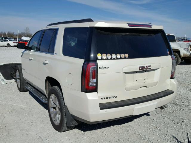 1GKS2BKC5FR124649 - 2015 GMC YUKON SLT WHITE photo 3