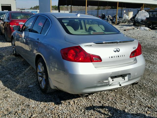 JNKBV61E48M224432 - 2008 INFINITI G35 SILVER photo 3