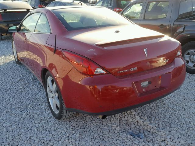 1G2ZH35N574136556 - 2007 PONTIAC G6 GT RED photo 3