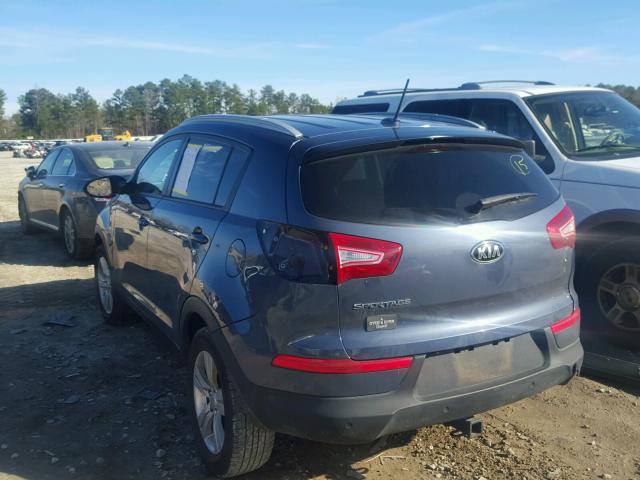 KNDPB3A2XD7419576 - 2013 KIA SPORTAGE B BLUE photo 3