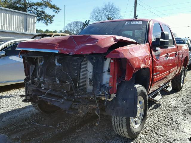 1GCHK63669F188100 - 2009 CHEVROLET SILVERADO RED photo 2