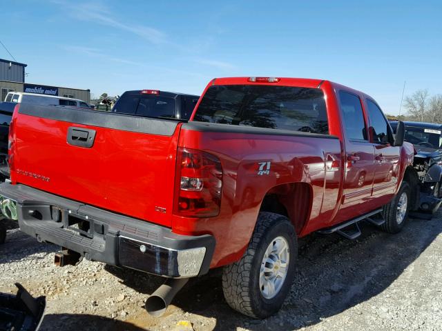 1GCHK63669F188100 - 2009 CHEVROLET SILVERADO RED photo 4