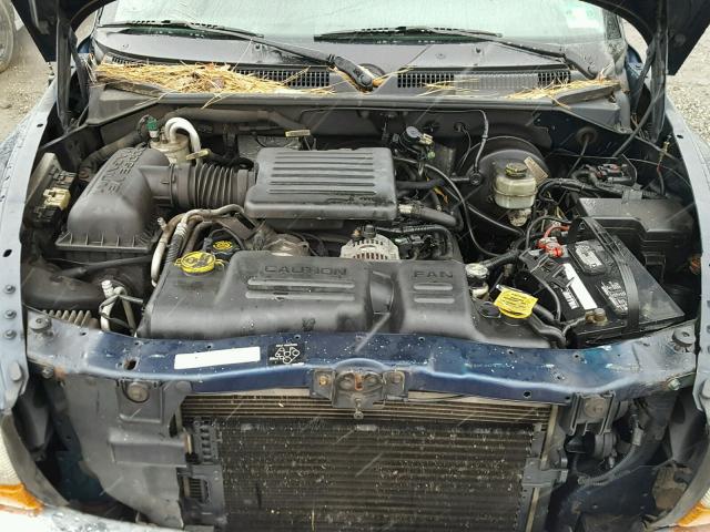 1B7GL2AN7YS671113 - 2000 DODGE DAKOTA QUA BLUE photo 7