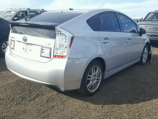 JTDKN3DU7A0215272 - 2010 TOYOTA PRIUS SILVER photo 4