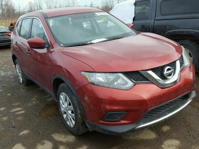 KNMAT2MT6GP693458 - 2016 NISSAN ROGUE S BURGUNDY photo 1