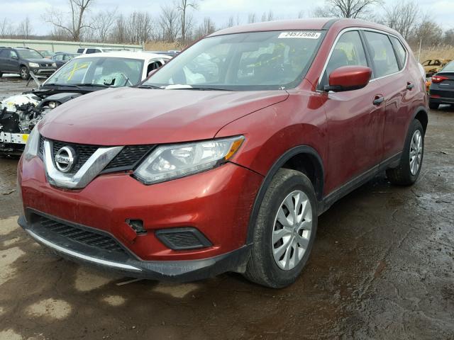 KNMAT2MT6GP693458 - 2016 NISSAN ROGUE S BURGUNDY photo 2