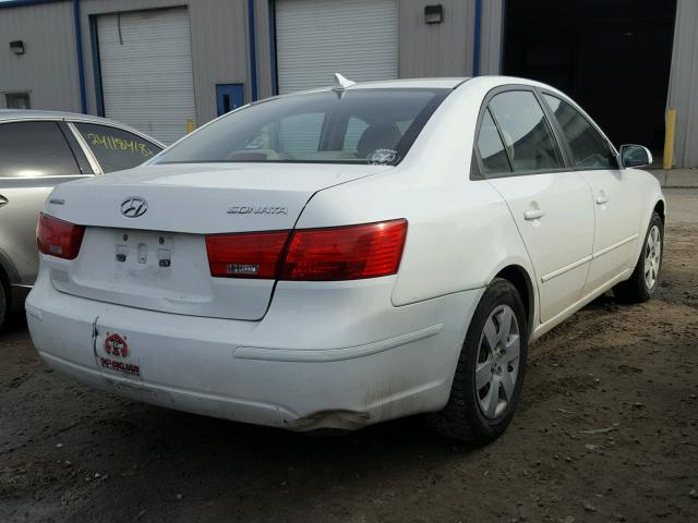 5NPET46C19H452738 - 2009 HYUNDAI SONATA GLS WHITE photo 4