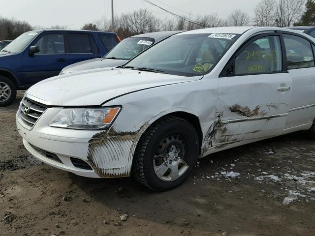 5NPET46C19H452738 - 2009 HYUNDAI SONATA GLS WHITE photo 9