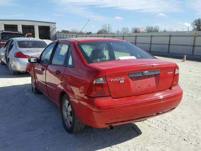 1FAFP34N86W188548 - 2006 FORD FOCUS ZX4 RED photo 3