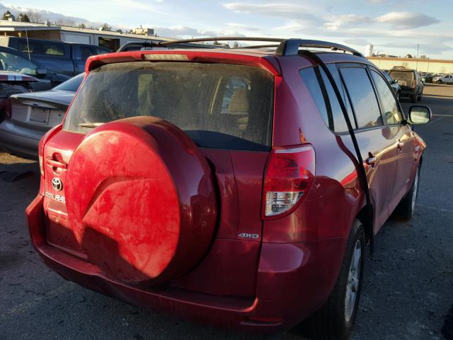 JTMBD31V176046789 - 2007 TOYOTA RAV4 LIMIT RED photo 4