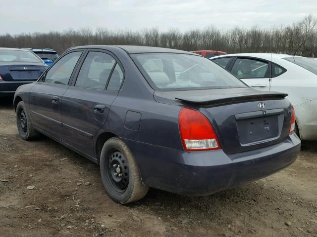 KMHDN45D31U049477 - 2001 HYUNDAI ELANTRA GL BLUE photo 3