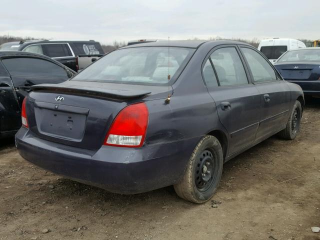 KMHDN45D31U049477 - 2001 HYUNDAI ELANTRA GL BLUE photo 4