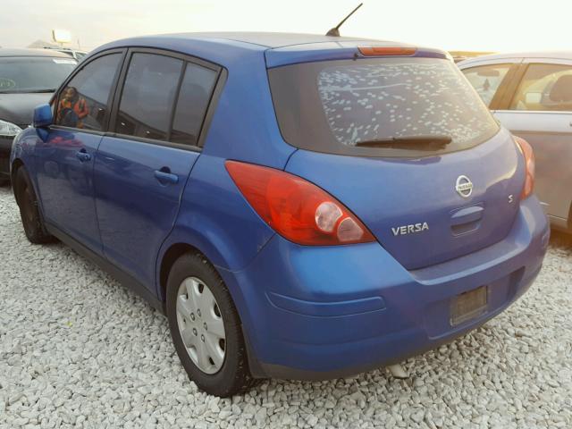 3N1BC13E27L442047 - 2007 NISSAN VERSA S BLUE photo 3