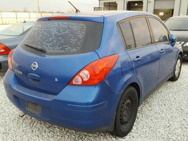 3N1BC13E27L442047 - 2007 NISSAN VERSA S BLUE photo 4