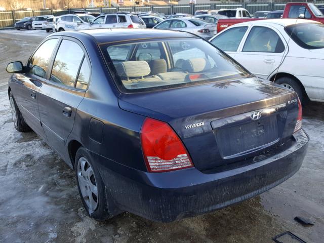 KMHDN46D55U070920 - 2005 HYUNDAI ELANTRA GL BLUE photo 3