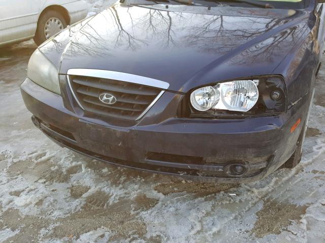 KMHDN46D55U070920 - 2005 HYUNDAI ELANTRA GL BLUE photo 9